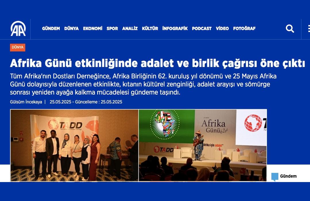 AA: Afrika Günü etkinliğinde adalet ve birlik çağrısı öne çıktı