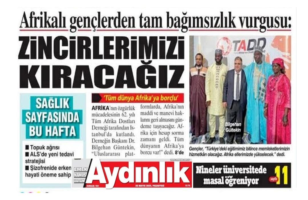 Aydınlık: Afrikalı gençlerden tam bağımsızlık vurgusu